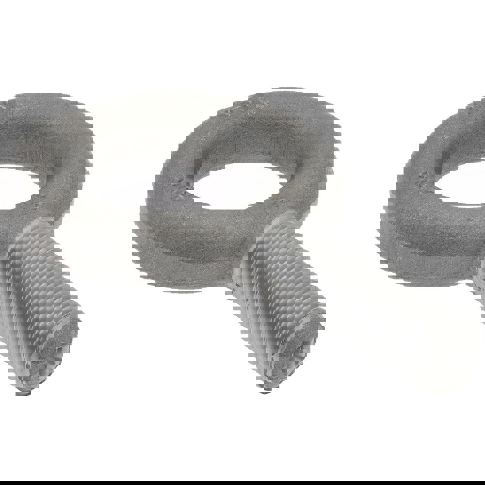 Fixed Lifting Eye Bolt: Without Shoulder, 3,200 lb Capacity, 9/16-12 Thread, Grade 1030 Steel